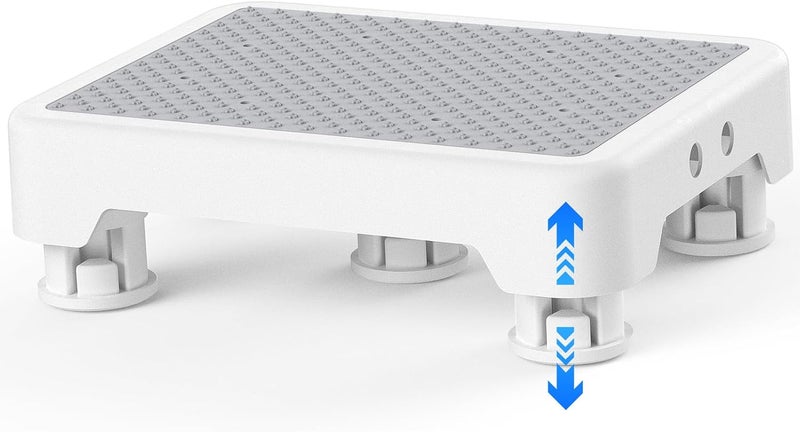 SPACELEAD Mobility Step Stool for Adults & Seniors, Indoor/Outdoor Portable Stair Assist, Anti-Slip Platform for Bathroom， Kitchen, Office, and Bedroom, 600lbs Capacity, White Gray - Image 1