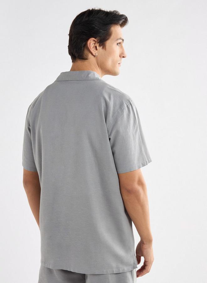 Splash FAV Regular Fit Shirt with Camp Collar and Short Sleeves - Image 3