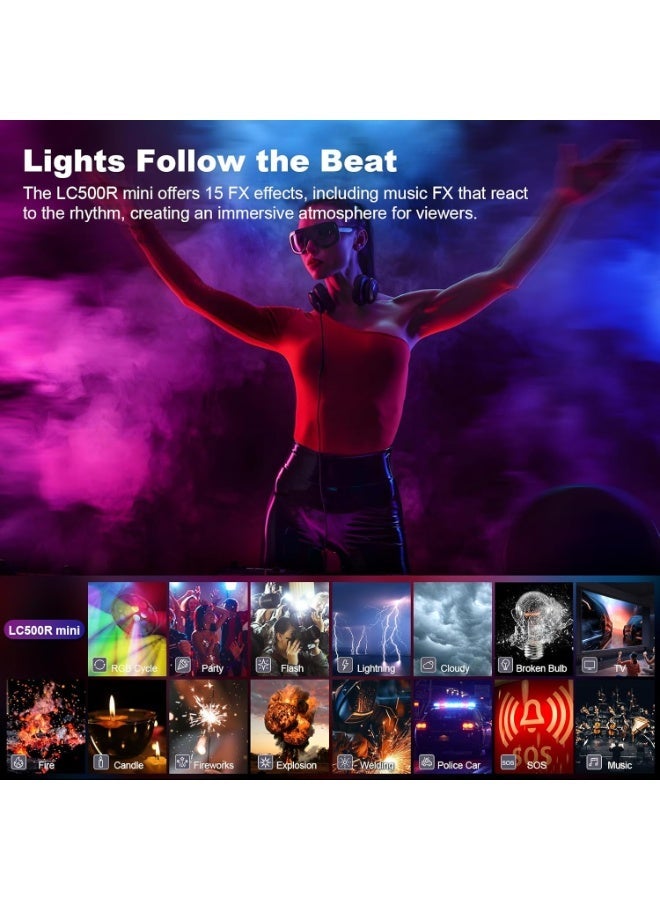 Godox LC500R RGB LED Light Stick – Handheld Bi-Color & Full RGB Video Light with FX Effects, Wireless Control, and Built-in Battery - Image 4