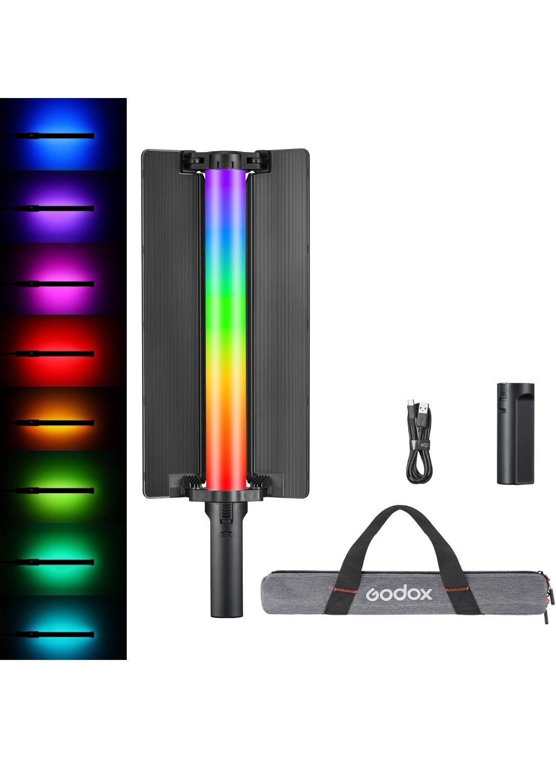 Godox LC500R RGB LED Light Stick – Handheld Bi-Color & Full RGB Video Light with FX Effects, Wireless Control, and Built-in Battery