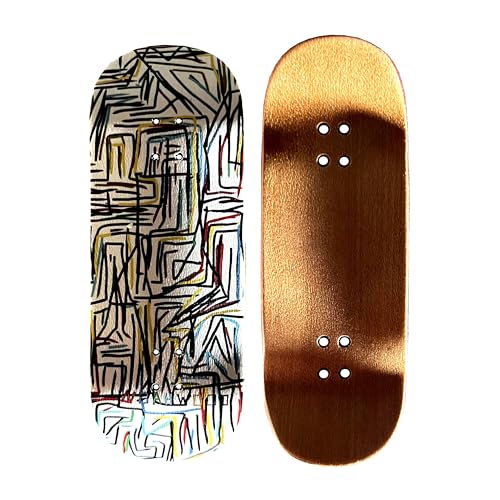 Noahwood Noahwood Handmade Fingerboard Deck 975x35mm 5Layer Color Maple Pro concave Creative Design Mini Skateboard Line - Image 1