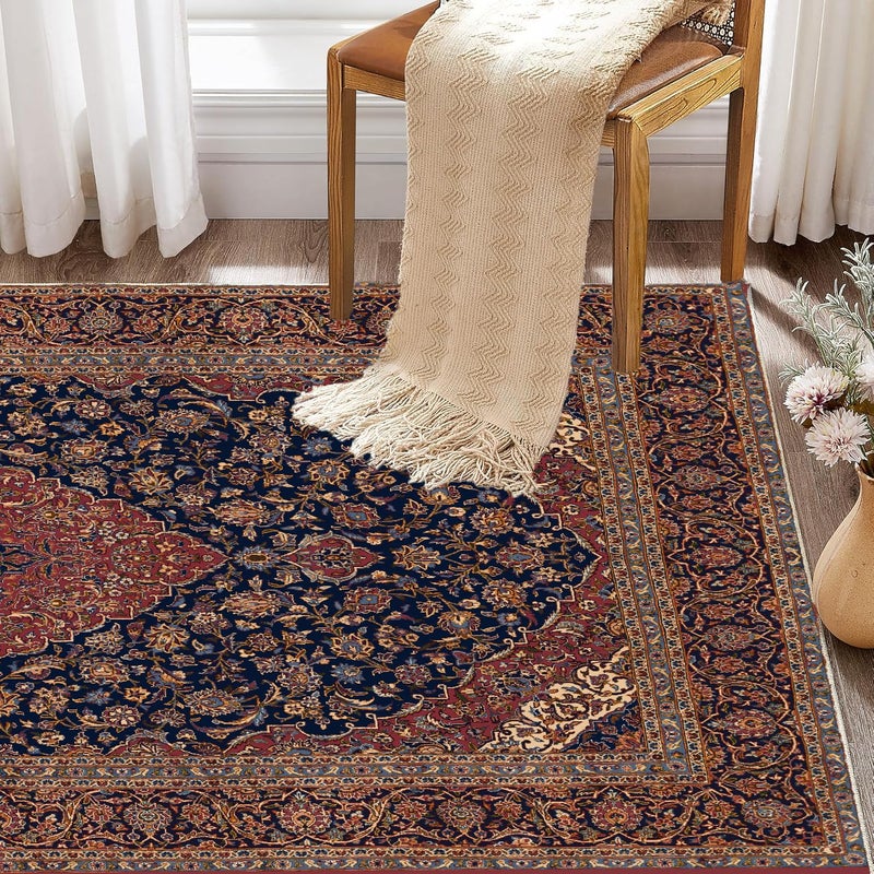 ishro home ishro home Premium Carpet for Hall Bedroom Living Room Medallion Collectible Carpets Anti Skid MachineWashable NonShedding Non Fading 3x5 Fts Herati - Image 3