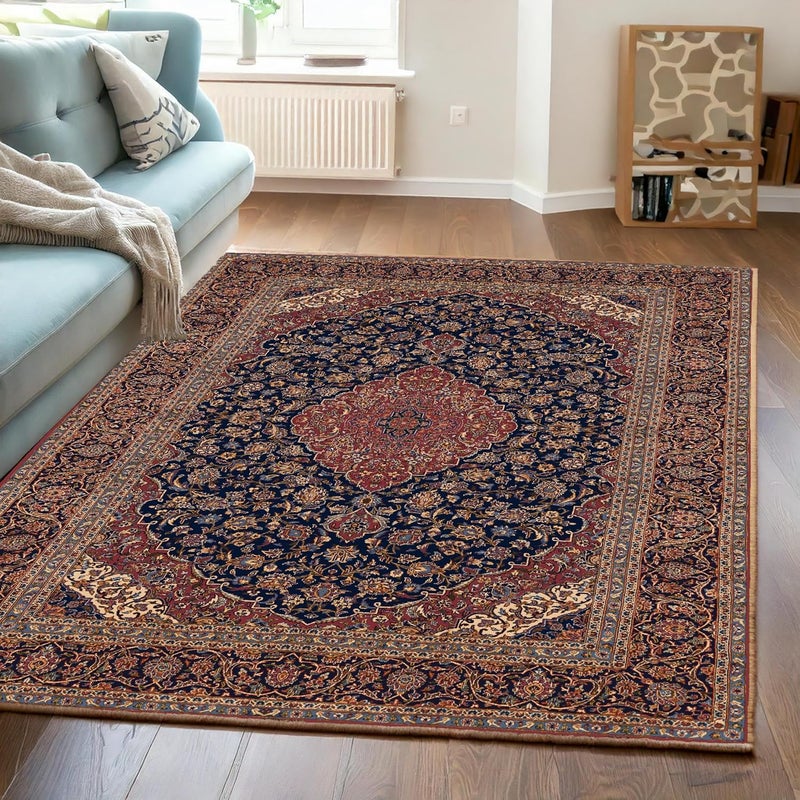 ishro home ishro home Premium Carpet for Hall Bedroom Living Room Medallion Collectible Carpets Anti Skid MachineWashable NonShedding Non Fading 3x5 Fts Herati - Image 1