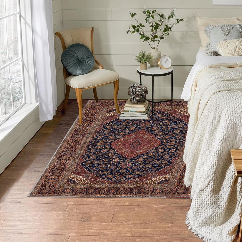 ishro home ishro home Premium Carpet for Hall Bedroom Living Room Medallion Collectible Carpets Anti Skid MachineWashable NonShedding Non Fading 3x5 Fts Herati - Image 5