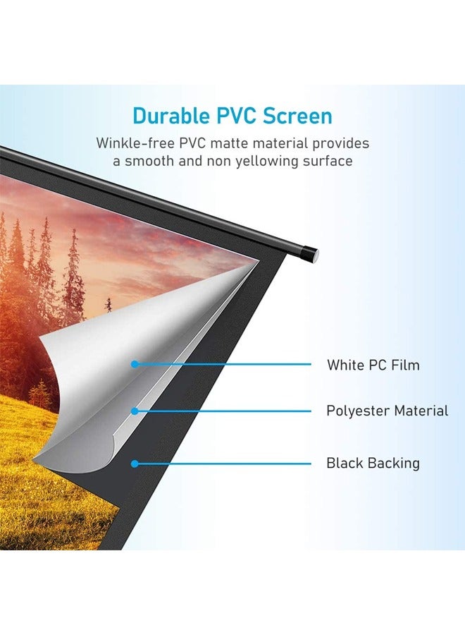 Taimi 134-Inch Wall Mount Electric Projector Screen 240x240cm Motorized with Remote Control for Business/School/Office/Meeting  - Image 4