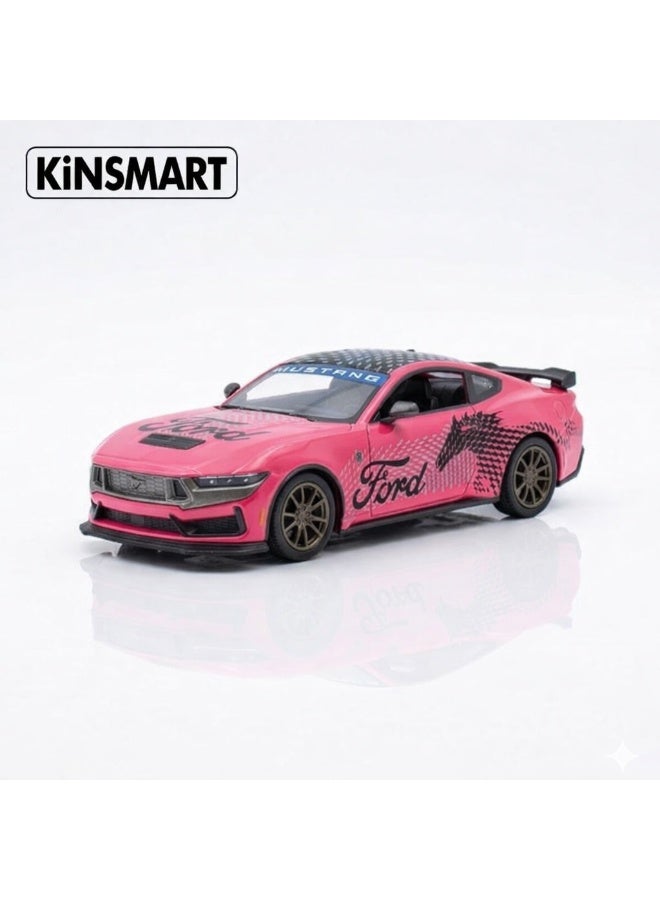 Kinsmart 2024 Ford Mustang Dark Horse Die-Cast Car 1:36 Scale Pull Back Model with Openable Doors Light & Sound - Image 1