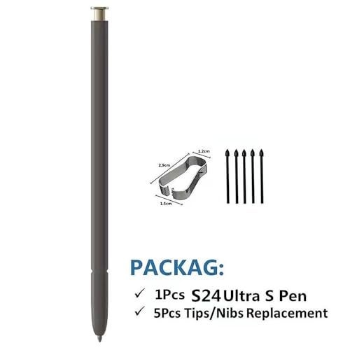 Bimahoo Galaxy S24 Ultra S Pen Replacement for Samsung Galaxy S24 Ultra Stylus Touch S Pen (WithBluetooth) All Versions + 5 x Nibs (Yellow) - Image 2