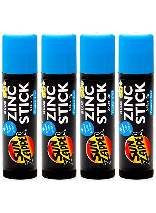Sun Zapper - Sun Zapper Zinc Stick Mineral Sunscreen Blue SPF 50 Water Resistant for Face  Body Adults Kids 4Pack Broad Spectrum Sun Block Made in Australia - Image 1
