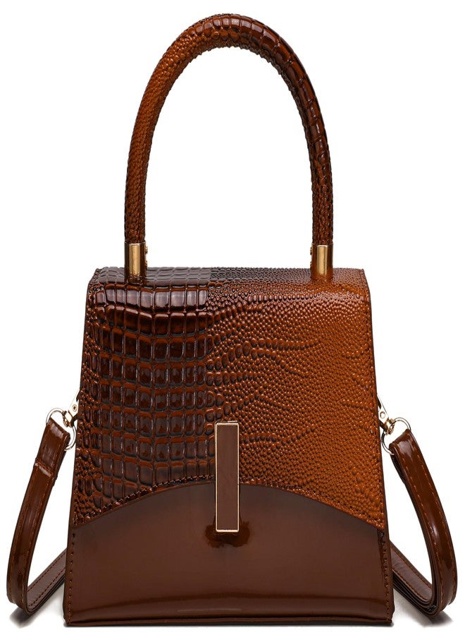JHVYF Women Small Crossbody Bags Shoulder Bag Classic Satchel Handbags Ladies Cute Purses Satchels bag mini purse for women Brown - Image 1
