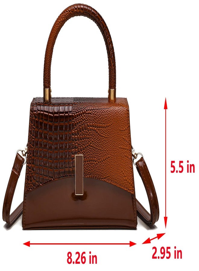 JHVYF Women Small Crossbody Bags Shoulder Bag Classic Satchel Handbags Ladies Cute Purses Satchels bag mini purse for women Brown - Image 5