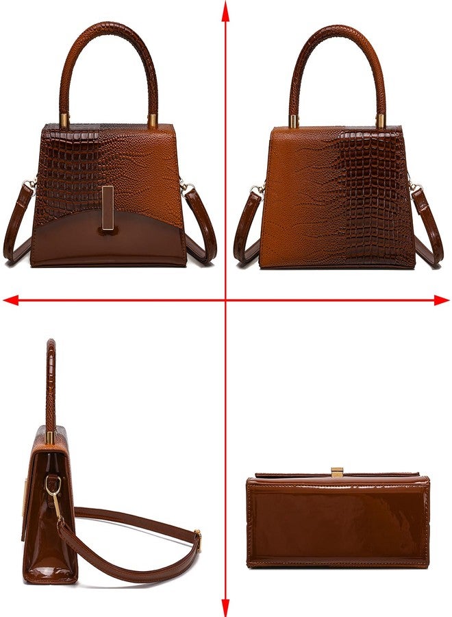 JHVYF Women Small Crossbody Bags Shoulder Bag Classic Satchel Handbags Ladies Cute Purses Satchels bag mini purse for women Brown - Image 4