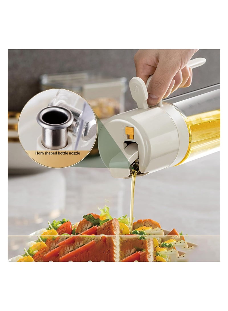Oil Sprayer and Oil Dispenser Bottle ,2 in 1 Oil Dispenser Bottle, Olive Oil Bottle, Olive Oil Dispenser Bottle, Olive Oil Sprayer, Olive Oil Dispenser, Glass Oil Dispenser, Cooking oil bottle, Kitchen Glass Spray Bottle ,550ml Glass Oil Spray Bottle for Air Fryer, Cooking, Frying, Salad, BBQ, Baking, Grill  - Image 2