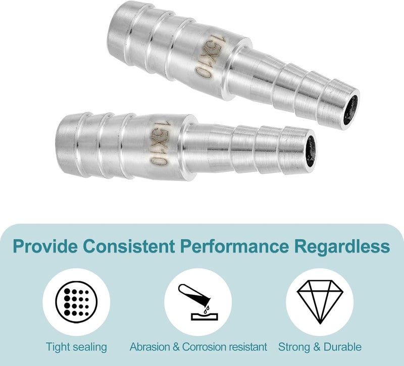 QUARKZMAN 2 pieces diameter 15 x 10 mm hose nozzle reducer pipe fitting, 304 stainless steel hose pipe fitting for vacuum systems, industrial pipe connections, silver - Image 4