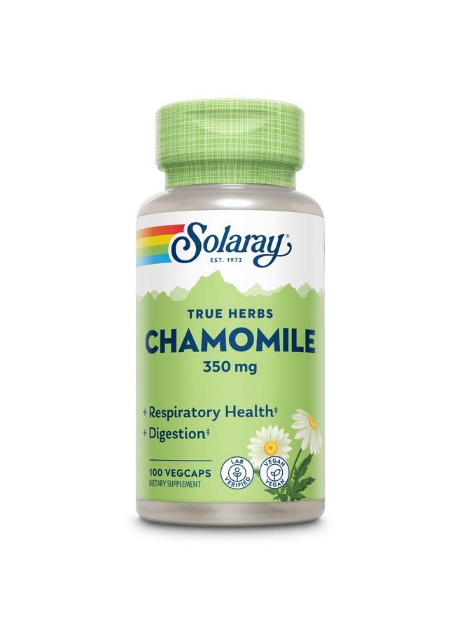 SOLARAY Chamomile, Soothing Support for Digestion, Respiratory Tract and Relaxation, 100 Servings, 100 VegCaps - Image 1
