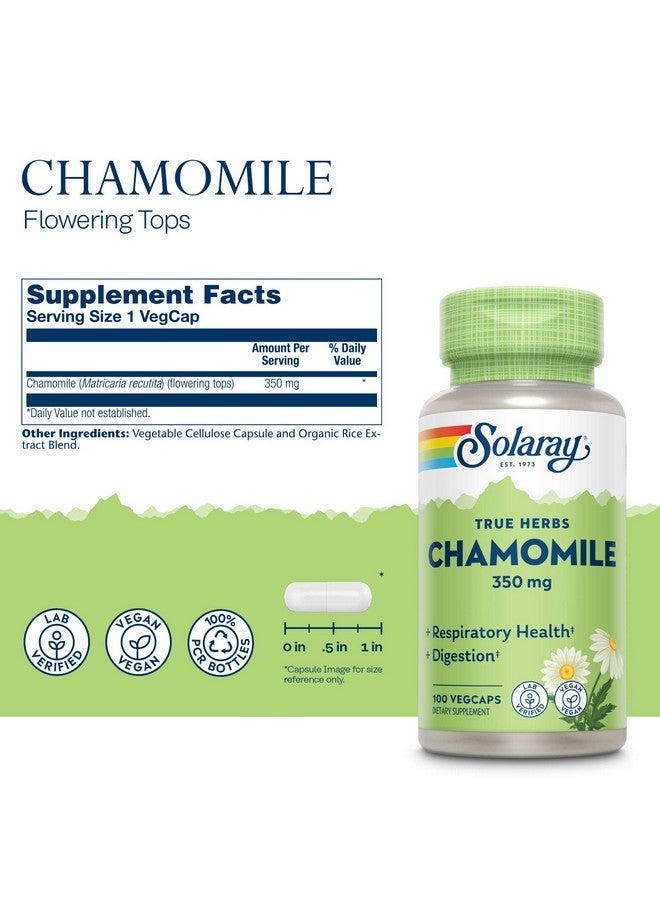 SOLARAY Chamomile, Soothing Support for Digestion, Respiratory Tract and Relaxation, 100 Servings, 100 VegCaps - Image 3
