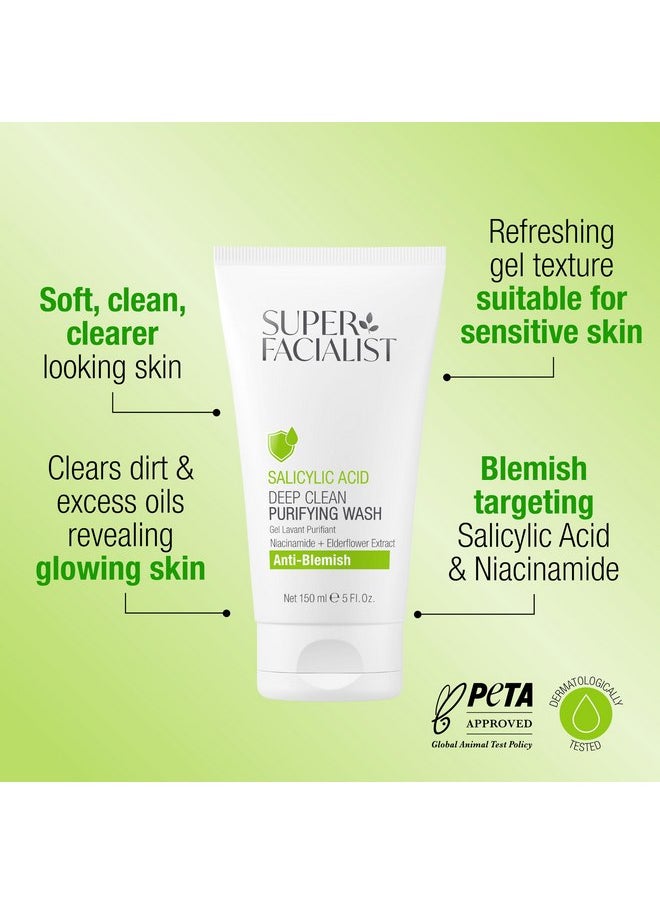 SUPER FACIALIST Super Facialist Salicylic Acid Anti Blemishing & Purifying Cleansing Wash - Leaves Skin Balanced & Healthier 1 x 150ml  - Image 2