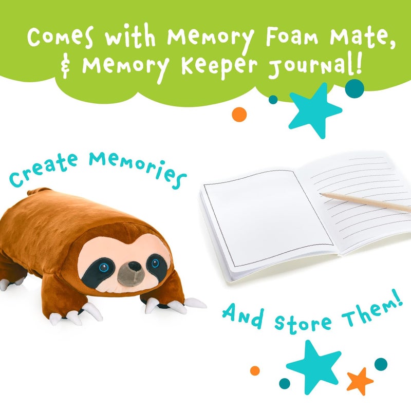 MEMORY MATES MEMORY MATES Lynn The Sloth Memory Foam Pillow Plush 15  Stuffed Animal  - Image 3