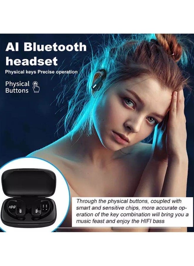 Generic - T17 TWS Bluetooth Headset Display Power Noise Reduction Ear-Hanging Sports Wireless Bluetooth Headset - Image 1