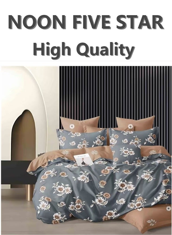 Best Seller King 220x240cm Set: 6PCS Duvet Cover 4Pillow Cover 1 Hotel Quality Fitted Sheet