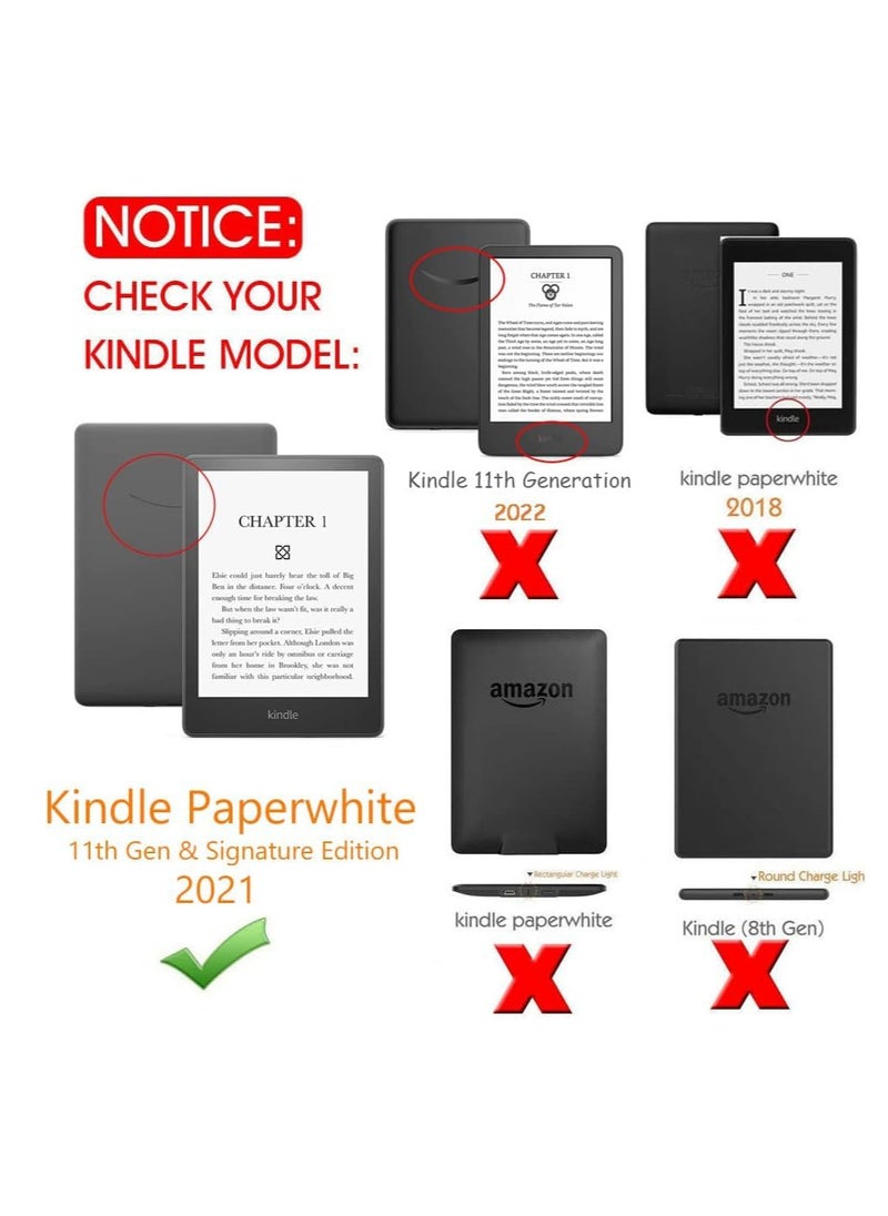 Generic - غطاء EcoSystem Slimshell لجهاز Kindle Paperwhite الجديد بالكامل (الجيل الحادي عشر - 2021، 6.8 بوصة) أو Kindle Paperwhite Signature Edition، غطاء ذكي مع وضع السكون/التنشيط التلقائي، (ربيع) - Image 1
