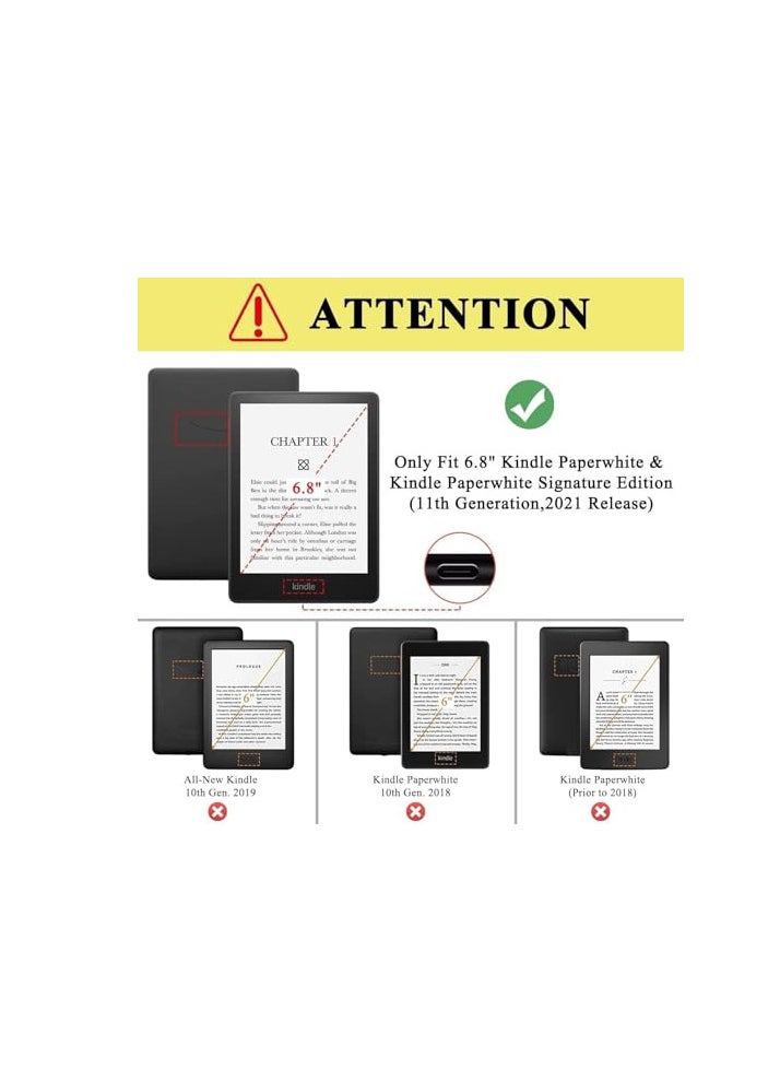 Generic - غطاء EcoSystem Slimshell لجهاز Kindle Paperwhite الجديد بالكامل (الجيل الحادي عشر - 2021، 6.8 بوصة) أو Kindle Paperwhite Signature Edition، غطاء ذكي مع وضع السكون/التنشيط التلقائي، (ربيع) - Image 1