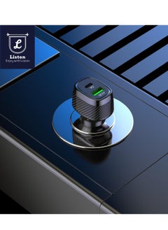 Liston 38W Car Charger for USB-A and USB-C PD Ports High Quality  - Image 1