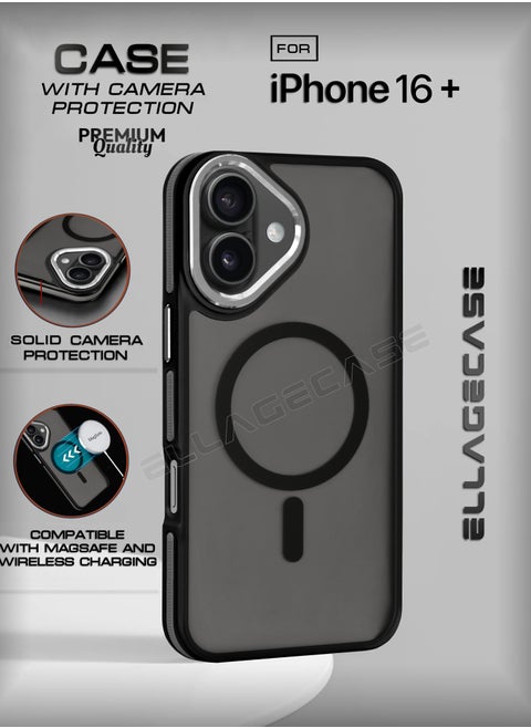 Stylish Case for iPhone 16 Plus, Solid Camera Protection, Shockproof, Enhanced Protection, Compatible with Magsafe and Wireless Charging