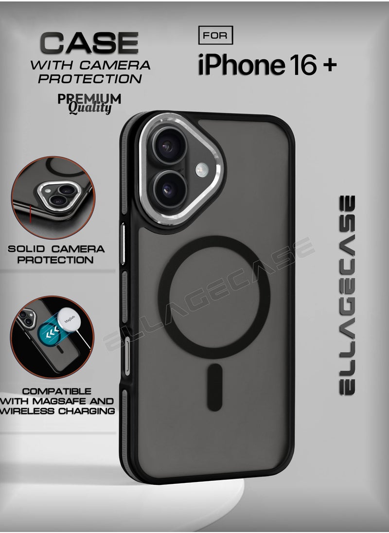 ELLAGECASE Stylish Case for iPhone 16 Plus, Solid Camera Protection, Shockproof, Enhanced Protection, Compatible with Magsafe and Wireless Charging  - Image 1