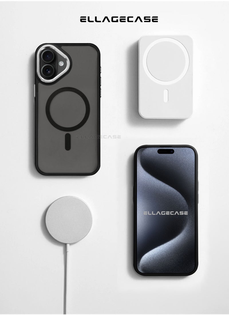 ELLAGECASE Stylish Case for iPhone 16 Plus, Solid Camera Protection, Shockproof, Enhanced Protection, Compatible with Magsafe and Wireless Charging  - Image 4