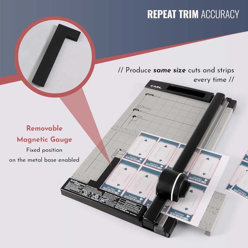 CARL , Professional Rotary Paper Trimmer 15-inch, 15 sheet cutting capacity - Image 3
