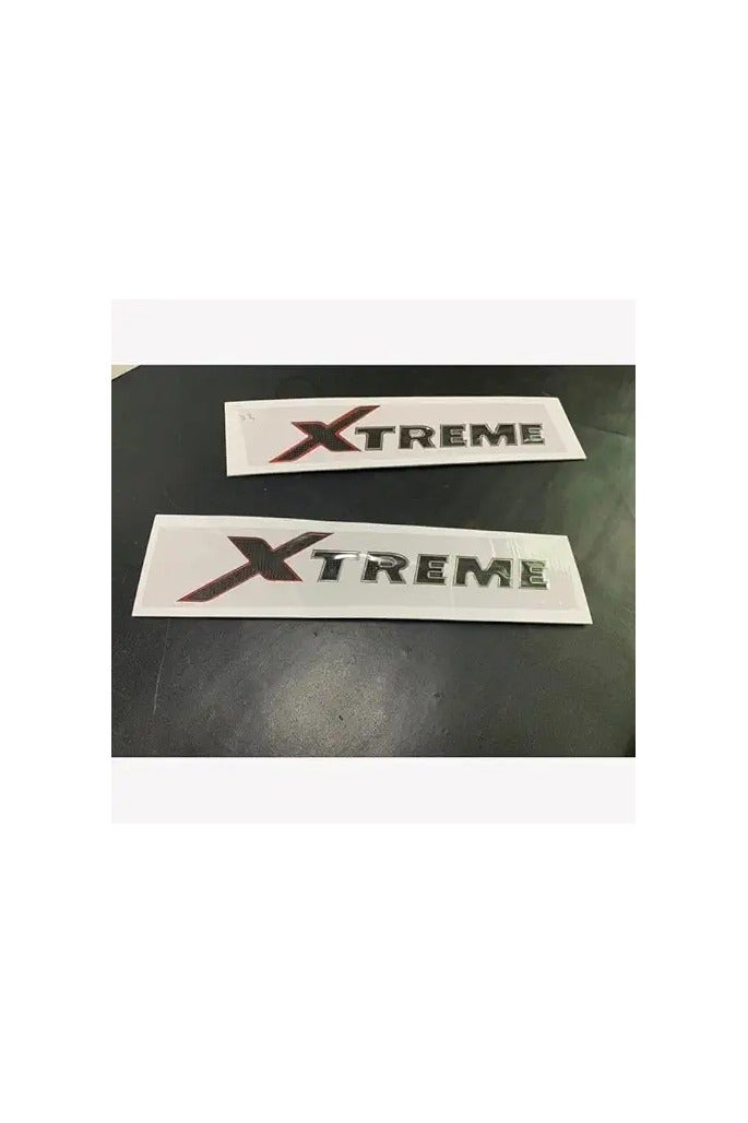 شعار 3D بريميوم XTREME لسيارة Fj Cruiser بديل لعلامة 3D لاسم اللوحة لسيارة Xtreme على الجنب والخلف (أسود X)