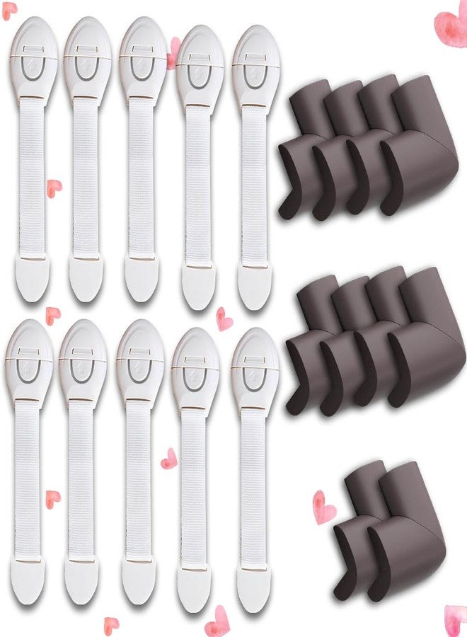 LILTOES Baby Safety Corner Guards and Cabinet Locks Combo, Child Proofing for Furniture and Drawers (Corner+Cabinet) - Image 1