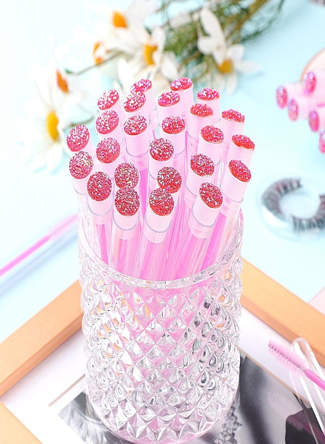 Dming 20pcs Eyelash brush Lash Wand Makeup tool Eyelash Extension supplies Cleaning brush Diamond Mascara star d pink - Image 5
