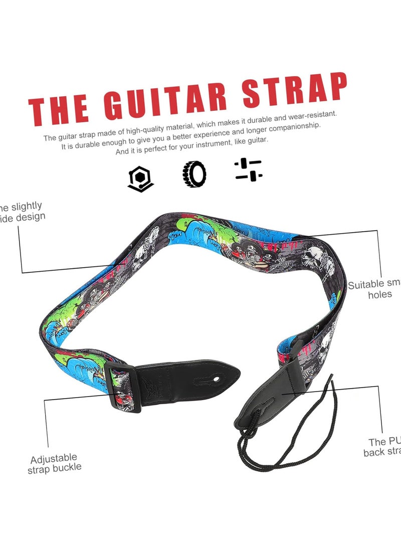 GGOOT 3 pcs guitar strap guitar shoulder pad ukulele neck strap guitar belt adjustable ukelele strap bass strap belt guitar accessory acoustic replacement belt Genuine Leather vintage - Image 2