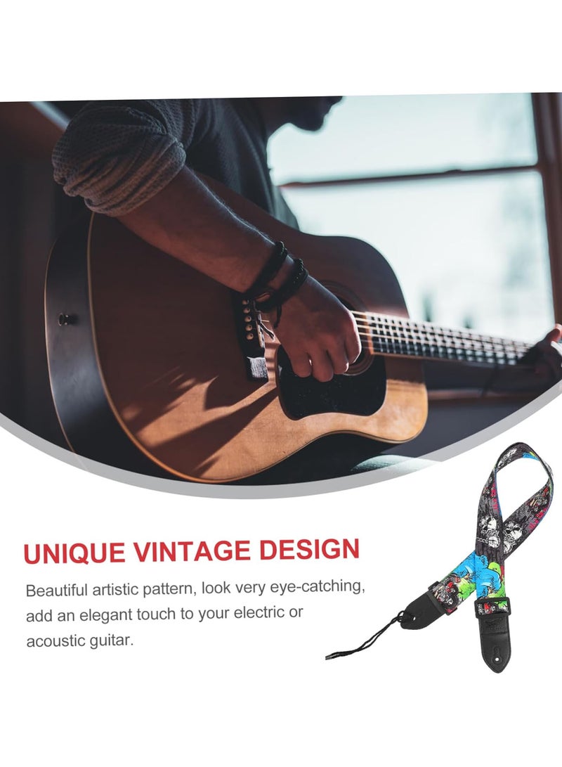 GGOOT 3 pcs guitar strap guitar shoulder pad ukulele neck strap guitar belt adjustable ukelele strap bass strap belt guitar accessory acoustic replacement belt Genuine Leather vintage - Image 5