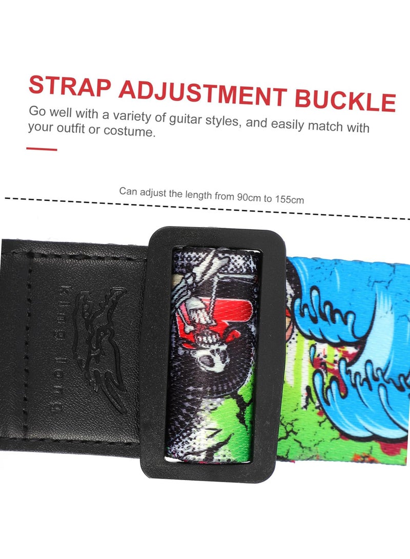 GGOOT 3 pcs guitar strap guitar shoulder pad ukulele neck strap guitar belt adjustable ukelele strap bass strap belt guitar accessory acoustic replacement belt Genuine Leather vintage - Image 3