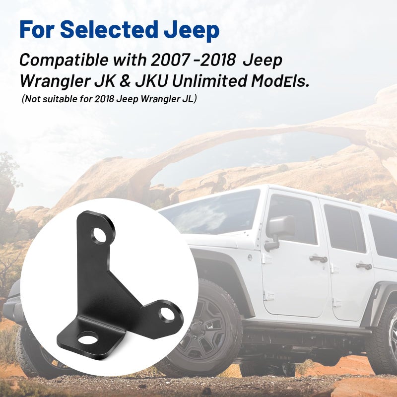 Anina CB Antenna Spare Tire Mount for Jeep Car Antenna Spare Tire Bracket Compatible with Jeep JK Wrangler & Wrangler JKU Unlimited 2007-2018 - Image 2