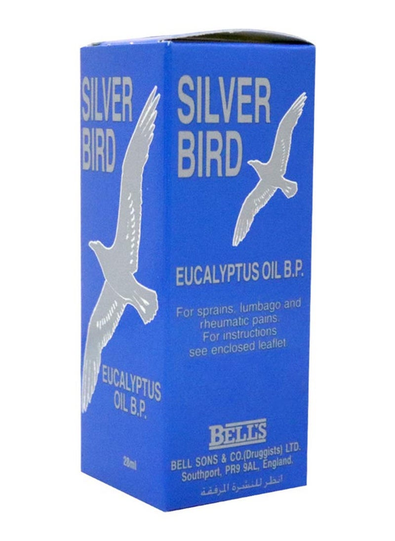 Silver Bird Eucalyptus Oil Inhalants for Colds Cough Catarrh and headaches BP 28ml  - Image 1