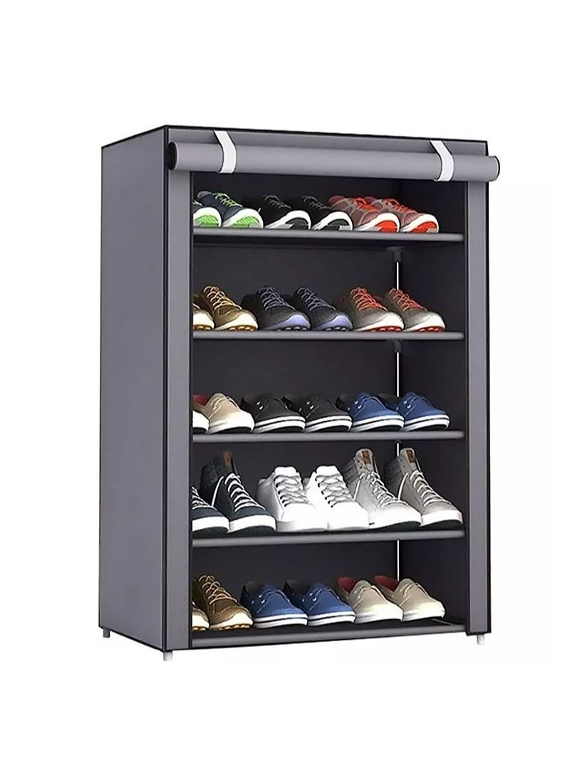 AGD 5-Layer Shoe Rack Grey 60x30x90 CM  - Image 1