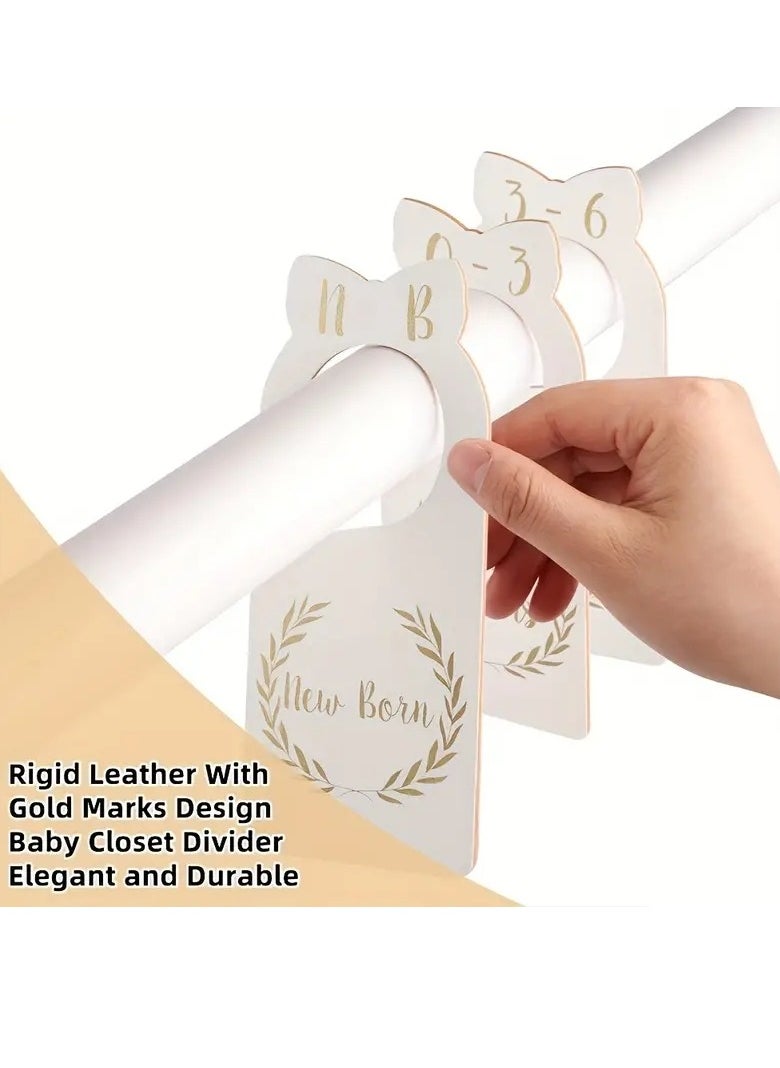 Gonice Baby Closet Divider, 7pcs/pack Baby Clothes Organizer Baby Decoration, Wardrobe Size Age Organizer Divider For Men Women Newborn To 18-24 Months (White 7pcs)  - Image 3