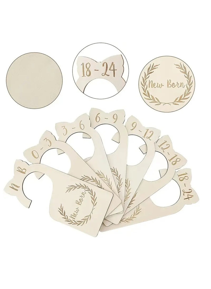 Gonice Baby Closet Divider, 7pcs/pack Baby Clothes Organizer Baby Decoration, Wardrobe Size Age Organizer Divider For Men Women Newborn To 18-24 Months (White 7pcs)  - Image 5