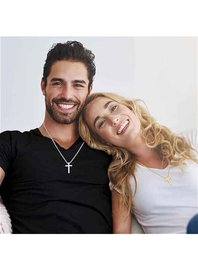 Arabest Cross Necklace for Men, Mens Cross Necklaces with 2.5mm Rope Chain, Stainless Steel Pendant Chain 16-28 Inch, Jewelry Gift - Image 2