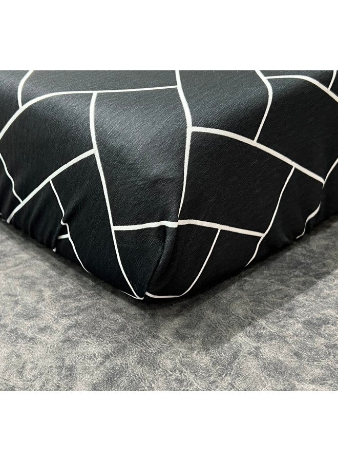 ohello® Stretchable/Spandex Printed Sofa Slip Cover, Pack of 5 Sofa seat Covers can use for livingroom, Couch, Wooden Sofas & Offices (Dark Grey, SSC_914) - Image 4