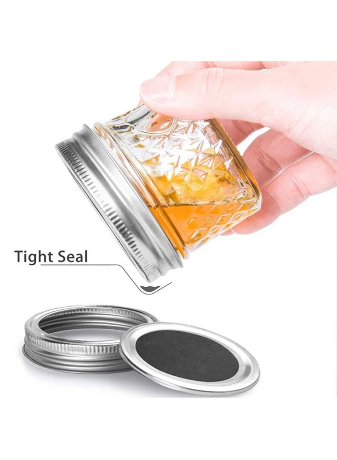 McDou Mini Mason Jars 100ml with Lids,Small Glass Jars for Food Storage, Jam,Jelly,Spice,Candle,Honey,DIY Decor - Image 4