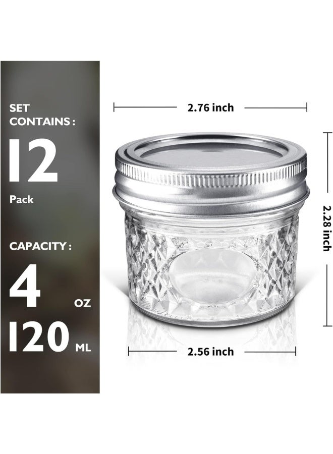 McDou Mini Mason Jars 100ml with Lids,Small Glass Jars for Food Storage, Jam,Jelly,Spice,Candle,Honey,DIY Decor - Image 3