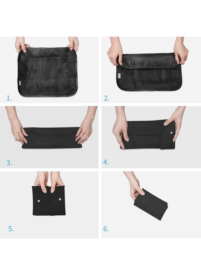 Packing Cubes for Travel – Black 7 PCS Travel Organizer Bags Set with Shoe Organizer, Toiletry Bag & Laundry Bag – Luggage Storage Pouches & Travel Essentials Organizer - Image 4