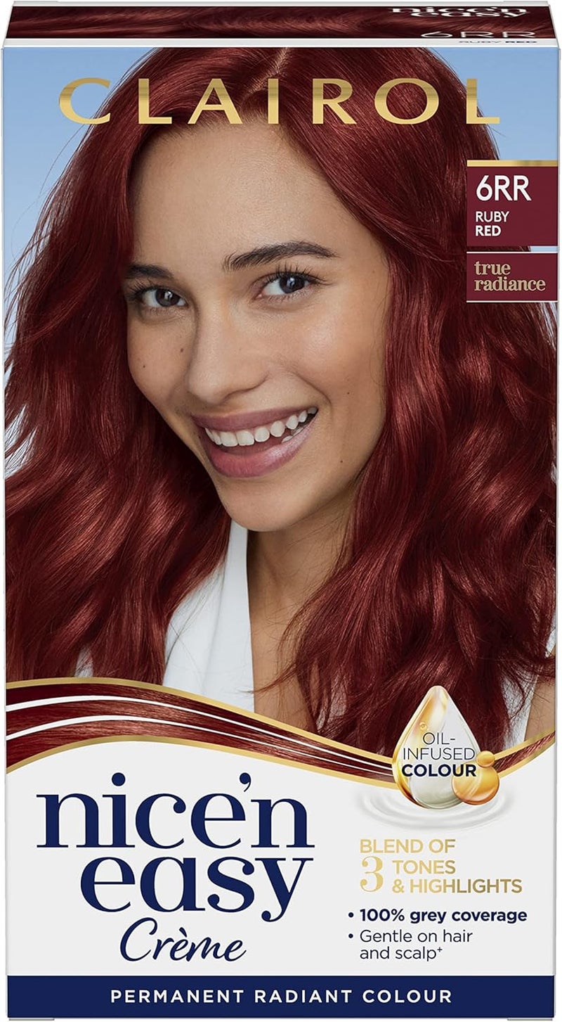 Clairol Nicen Easy Crme Natural Looking Oil Infused Permanent Hair Dye 6RR Ruby Red
