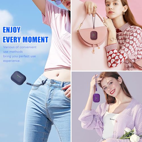 MHYALUDO for AirPods Pro 2nd Generation Case Cover, Military Grade Anti-Fall Soft Silicone Shock-Absorbing for AirPods Pro Case Skin Touch with Keychain and Cleaning Kit, Midnight Blue - Image 3
