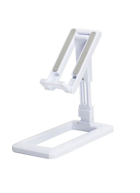 Foldable desktop phone stand Retractable live stand Portable lazy plank stand White