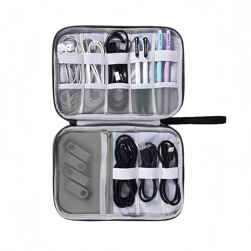 Black Hand Held Microphone Digital Storage Bag for Vocalist Travel Cosmetics - Image 3